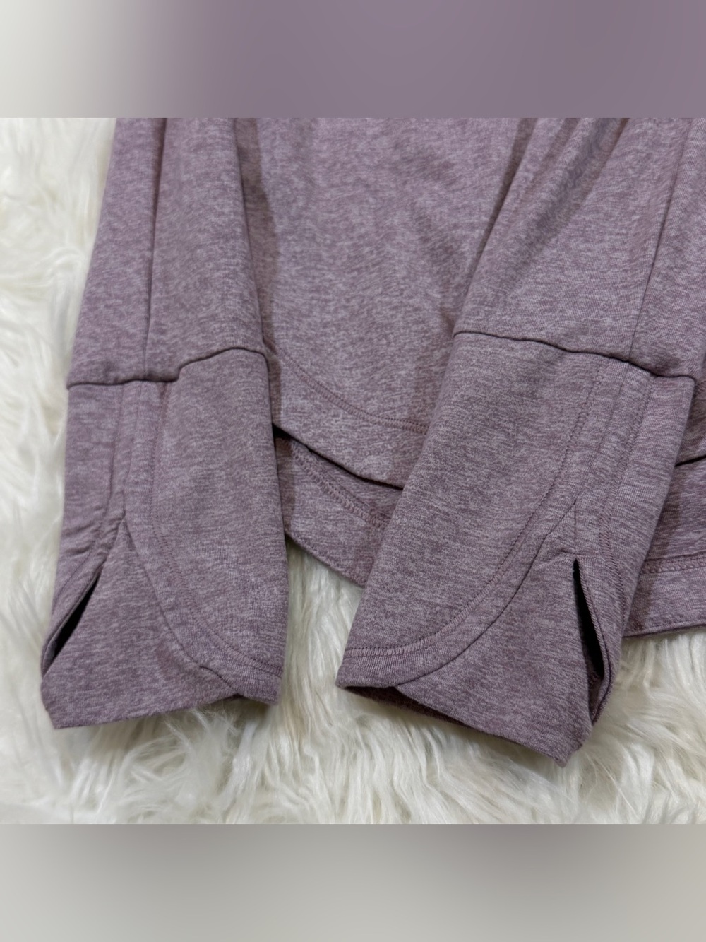 Athleta Uptempo long-sleeve top Sweatshirt heathered purple - Picture 4 of 7